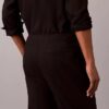 Pantaloni plisați din amestec de in, cu talie elastică Pantaloni plisați din amestec de in, cu talie elastică