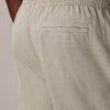 Pantaloni plisați din amestec de in, cu talie elastică Pantaloni plisați din amestec de in, cu talie elastică