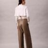 Pantaloni relaxați din imitație de piele