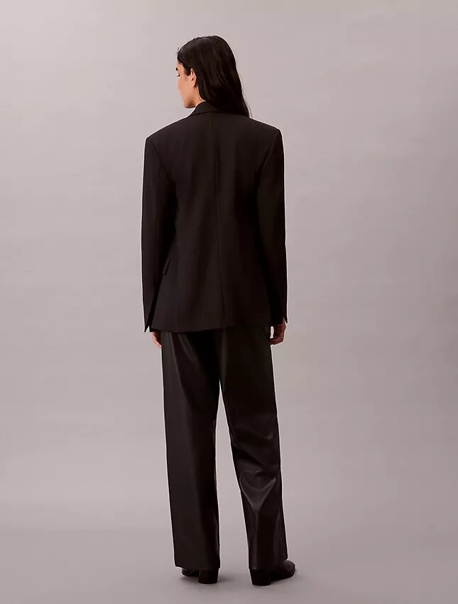 Pantaloni relaxați din imitație de piele Pantaloni relaxați din imitație de piele