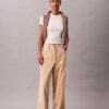 Pantaloni relaxați din velur Pantaloni relaxați din velur