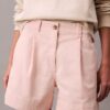 Pantaloni scurți bermuda din Cotton Stretch cu pliuri Pantaloni scurți bermuda din Cotton Stretch cu pliuri