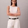 Pantaloni scurți bermuda din Cotton Stretch cu pliuri Pantaloni scurți bermuda din Cotton Stretch cu pliuri