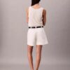 Pantaloni scurți bermuda din Cotton Stretch cu pliuri Pantaloni scurți bermuda din Cotton Stretch cu pliuri