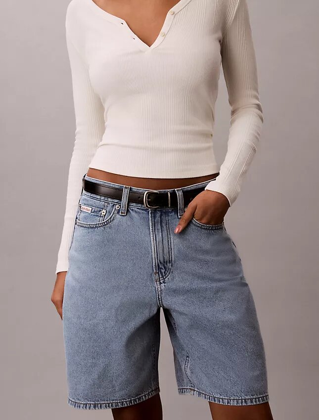 Pantaloni scurți bermuda din denim Pantaloni scurți bermuda din denim