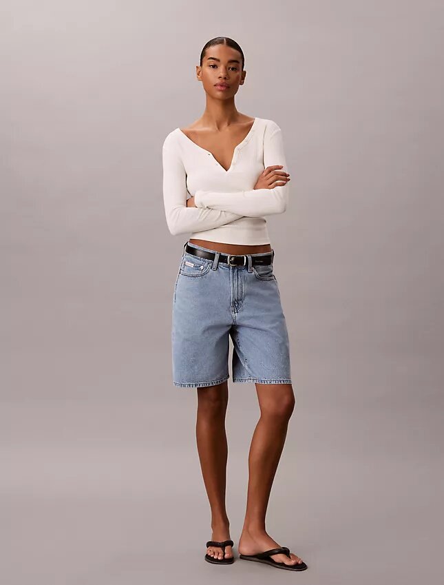 Pantaloni scurți bermuda din denim Pantaloni scurți bermuda din denim