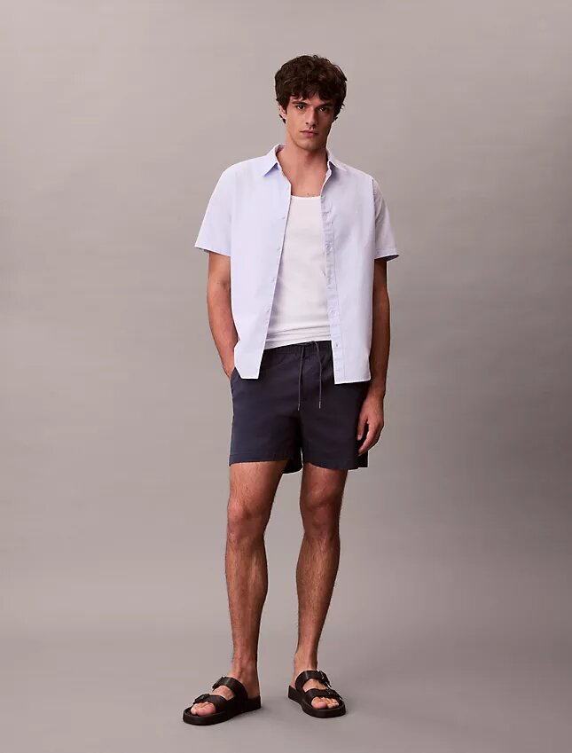 Pantaloni scurți chino din Cotton Stretch, cu talie elastică Pantaloni scurți chino din Cotton Stretch, cu talie elastică
