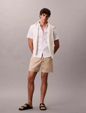 Pantaloni scurți chino din Cotton Stretch, cu talie elastică
