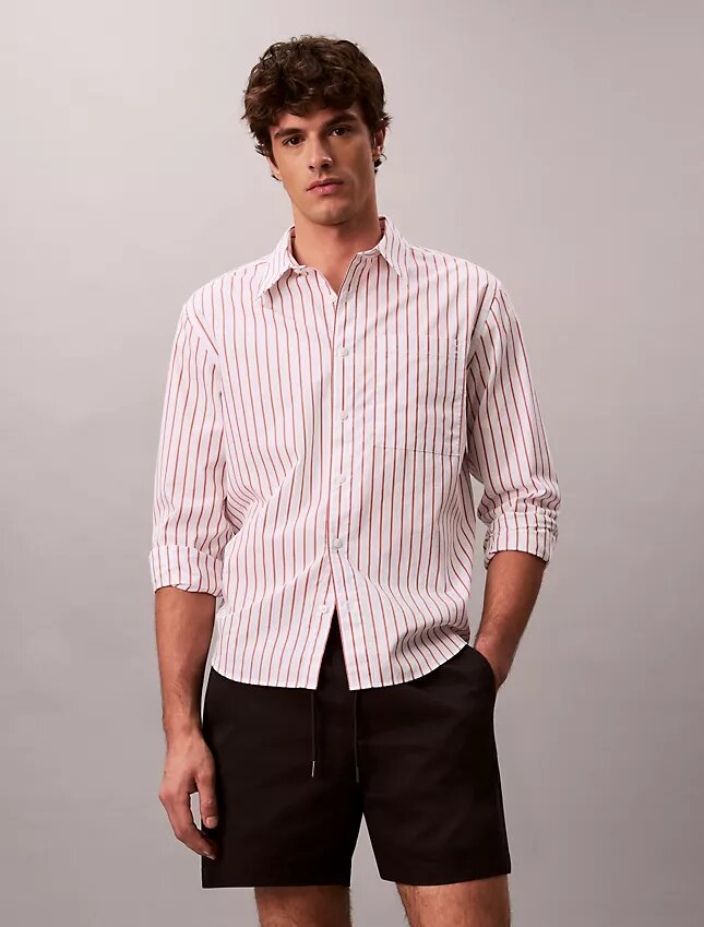 Pantaloni scurți chino din Cotton Stretch, cu talie elastică Pantaloni scurți chino din Cotton Stretch, cu talie elastică