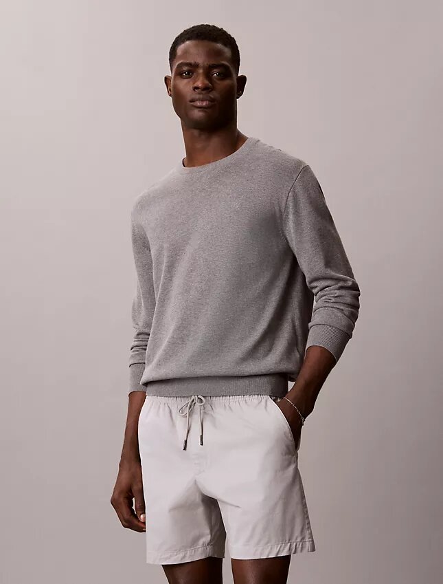 Pantaloni scurți chino din Cotton Stretch, cu talie elastică Pantaloni scurți chino din Cotton Stretch, cu talie elastică
