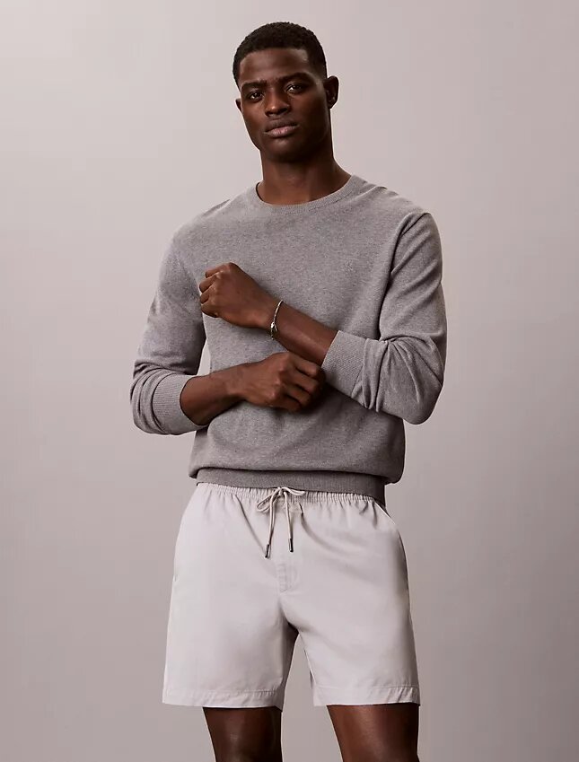 Pantaloni scurți chino din Cotton Stretch, cu talie elastică Pantaloni scurți chino din Cotton Stretch, cu talie elastică