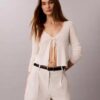 Pantaloni scurți croiți din amestec de in Pantaloni scurți croiți din amestec de in