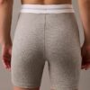 Pantaloni scurți de ciclism din Cotton Stretch cu nervuri