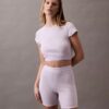 Pantaloni scurți de ciclism din Cotton Stretch cu nervuri