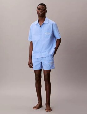 Pantaloni scurți de dormit din poplin clasic de bumbac
