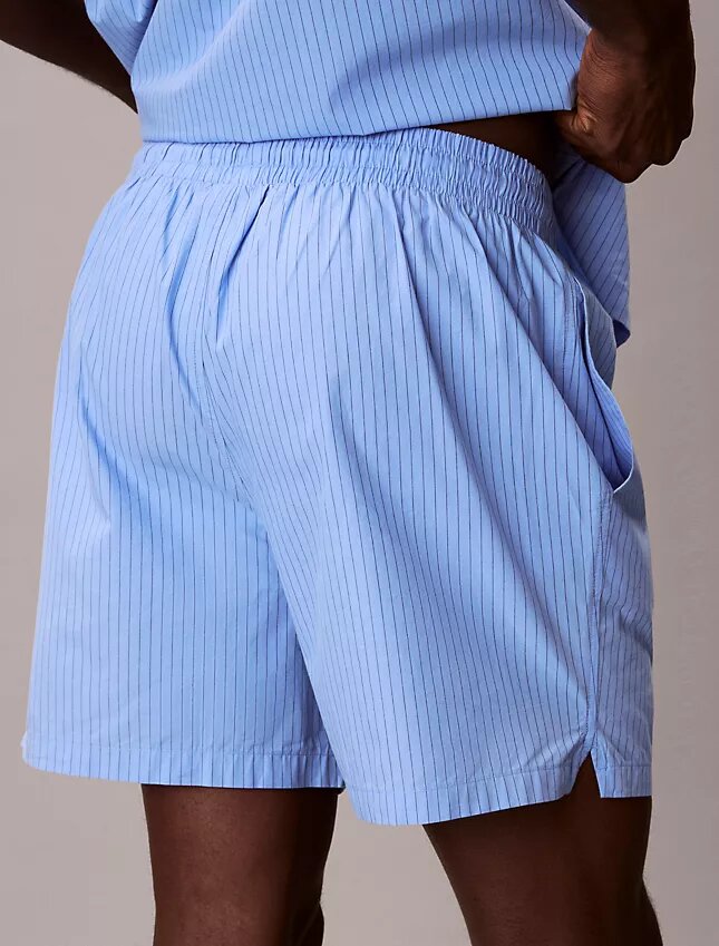 Pantaloni scurți de dormit din poplin clasic de bumbac Pantaloni scurți de dormit din poplin clasic de bumbac