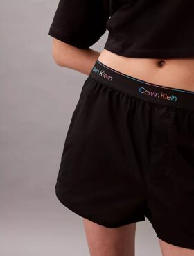 Pantaloni scurți de dormit din poplin cu logo Pride