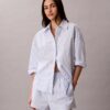 Pantaloni scurți de dormit din poplin de bumbac