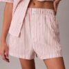 Pantaloni scurți de dormit din poplin de bumbac