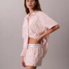 Pantaloni scurți de dormit din poplin de bumbac