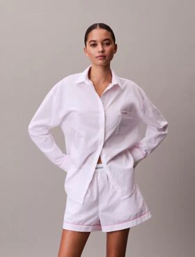 Pantaloni scurți de dormit din poplin de bumbac pentru Ziua Îndrăgostiților