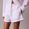 Pantaloni scurți de dormit din poplin de bumbac pentru Ziua Îndrăgostiților