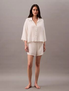 Pantaloni scurți de dormit din viscoză țesută