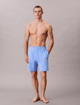 Pantaloni scurți de dormit Icon Cotton Stretch cu monogramă