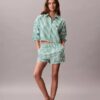Pantaloni scurți de pijama din poplin de bumbac