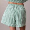 Pantaloni scurți de pijama din poplin de bumbac