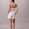 Pantaloni scurți din amestec de in, cu talie elastică Pantaloni scurți din amestec de in, cu talie elastică