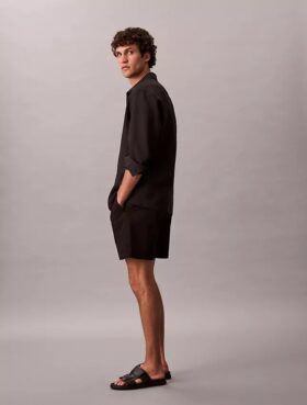 Pantaloni scurți din bumbac elastic, fără nasturi