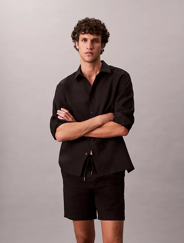 Pantaloni scurți din bumbac elastic, fără nasturi Pantaloni scurți din bumbac elastic, fără nasturi