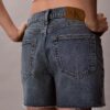 Pantaloni scurți din denim cu talie înaltă Pantaloni scurți din denim cu talie înaltă