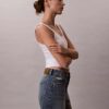 Pantaloni scurți din denim cu talie înaltă Pantaloni scurți din denim cu talie înaltă
