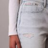 Pantaloni scurți din denim cu talie înaltă Pantaloni scurți din denim cu talie înaltă