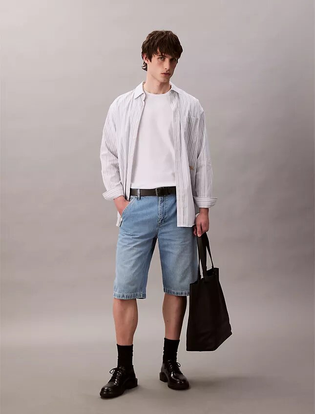Pantaloni scurți din denim în stil carpenter din anii ’90 Pantaloni scurți din denim în stil carpenter din anii ’90