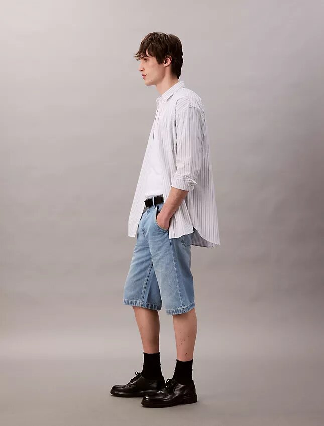 Pantaloni scurți din denim în stil carpenter din anii ’90 Pantaloni scurți din denim în stil carpenter din anii ’90