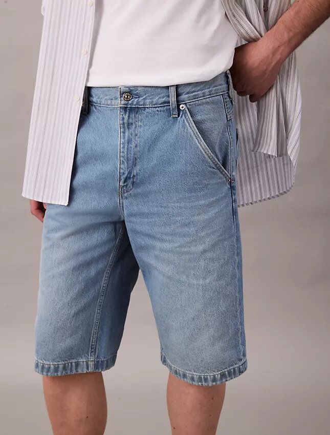 Pantaloni scurți din denim în stil carpenter din anii ’90 Pantaloni scurți din denim în stil carpenter din anii ’90