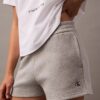 Pantaloni scurți din fleece cu logo arhivă