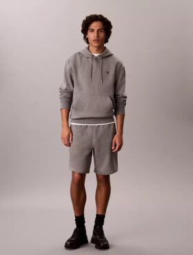 Pantaloni scurți din fleece cu logo de arhivă