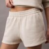 Pantaloni scurți din fleece cu logo de arhivă Pantaloni scurți din fleece cu logo de arhivă