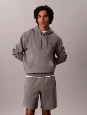 Pantaloni scurți din fleece cu logo de arhivă