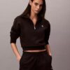 Pantaloni scurți din fleece cu logo de arhivă Pantaloni scurți din fleece cu logo de arhivă