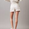 Pantaloni scurți din fleece cu logo de arhivă Pantaloni scurți din fleece cu logo de arhivă