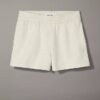 Pantaloni scurți din fleece cu logo de arhivă Pantaloni scurți din fleece cu logo de arhivă