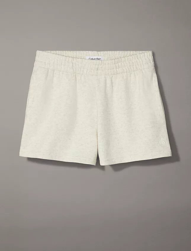 Pantaloni scurți din fleece cu logo de arhivă Pantaloni scurți din fleece cu logo de arhivă