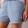 Pantaloni scurți din fleece cu monogramă
