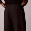 Pantaloni scurți din in și bumbac, fără nasturi Pantaloni scurți din in și bumbac, fără nasturi