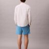 Pantaloni scurți din in și bumbac, fără nasturi Pantaloni scurți din in și bumbac, fără nasturi